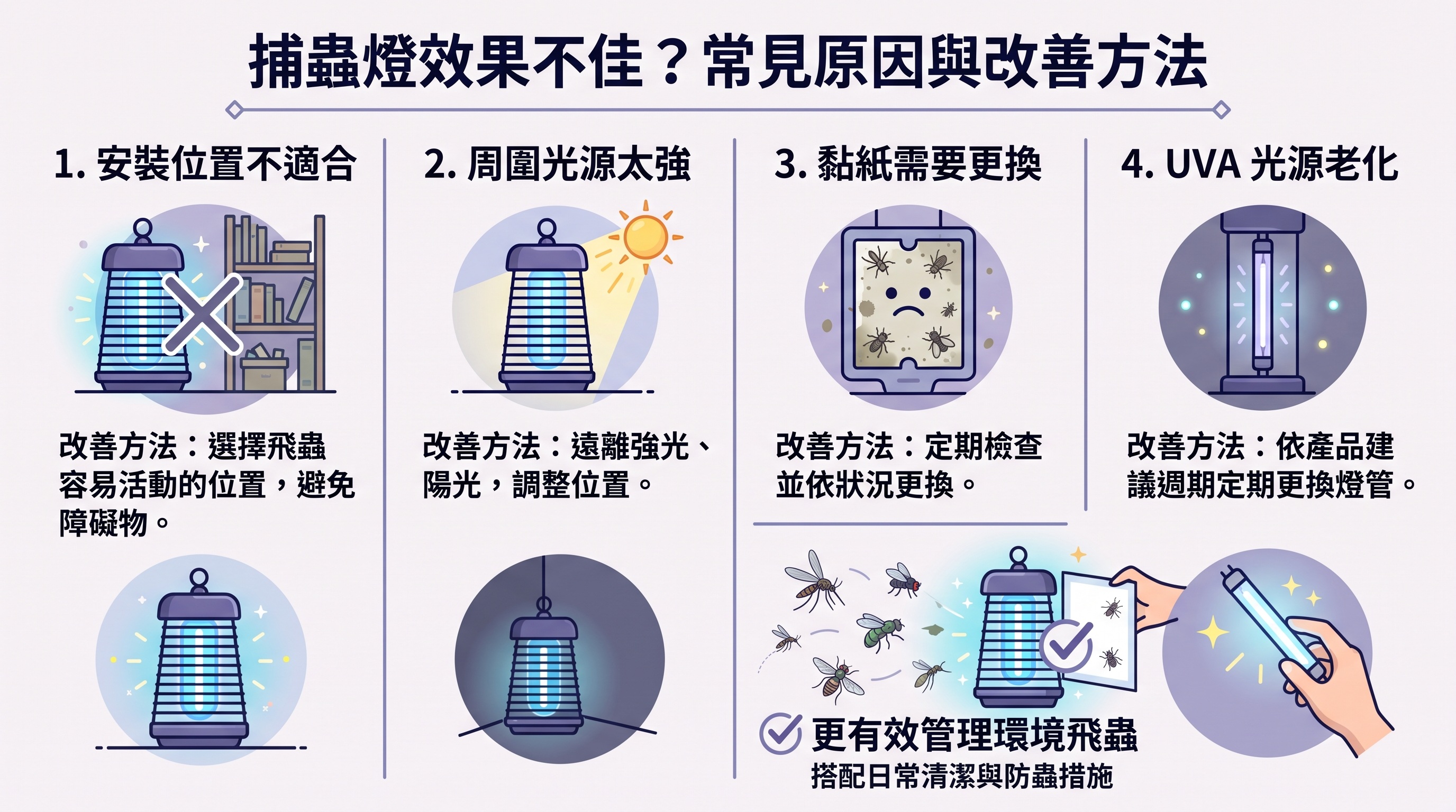 捕蟲燈為什麼抓不到蚊子?常見原因與改善方法